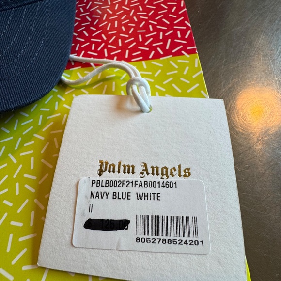 Palm Angels Navy Logo Baseball Cap-Size II- NWT - Picture 2 of 5